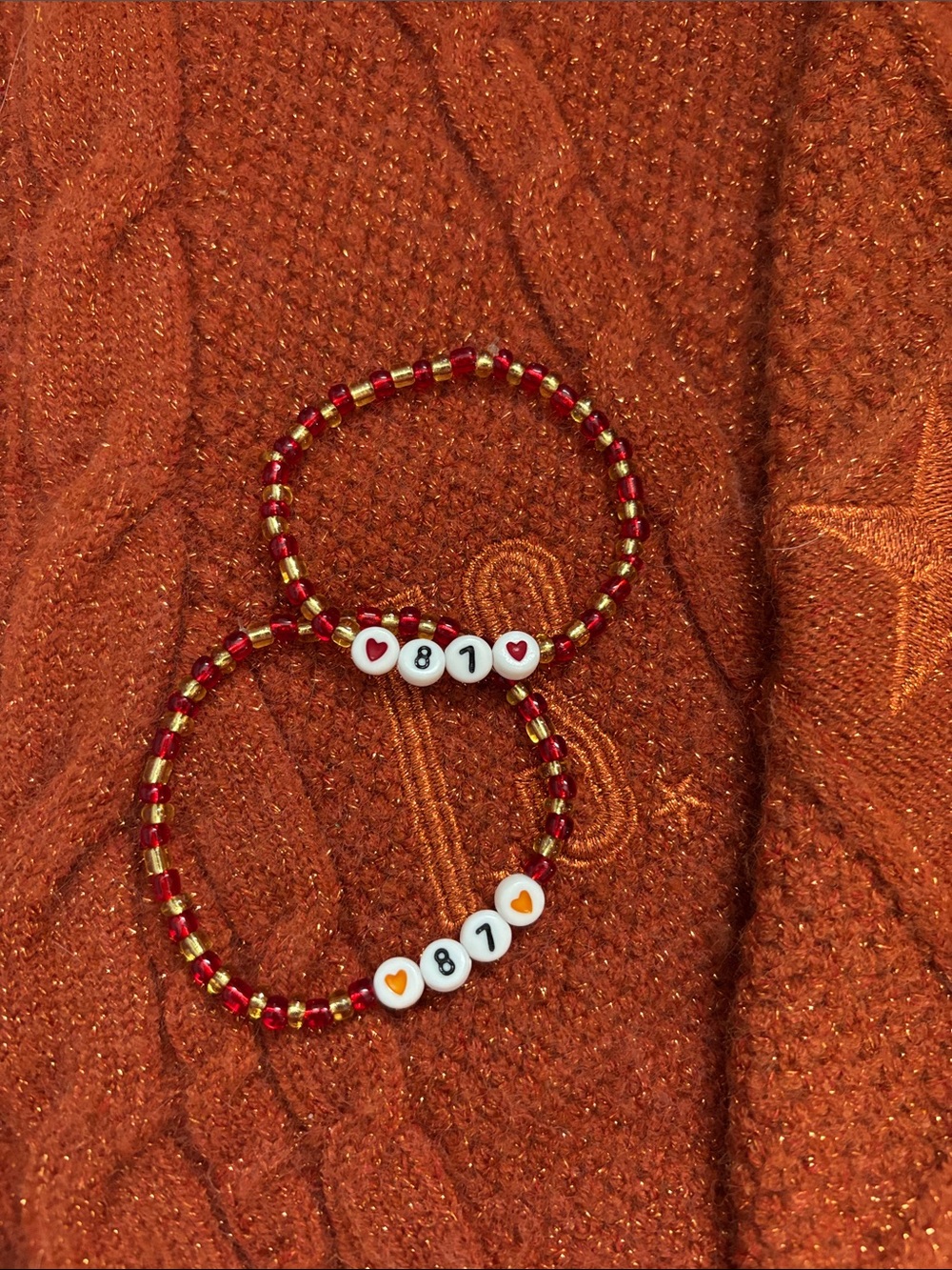 Travis Kelce 87 Jersey Friendship Bracelets 🔥💯